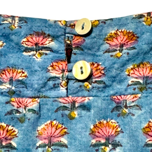 Cleobella | Anthropologie India Floral Midi Length Shoulder Tie Cotton Dress - Picture 5 of 11